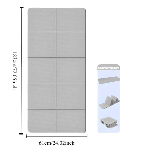 Foldable Yoga Mat Mute  Eco Friendly Folding Travel Fitness Exercise