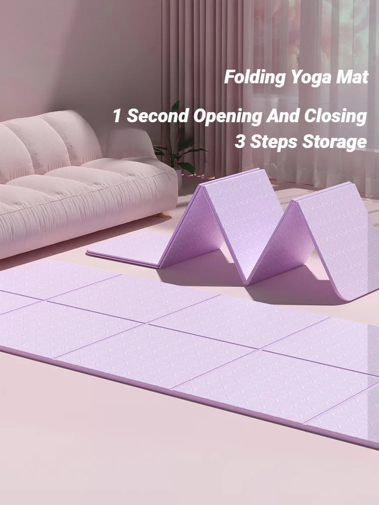 Foldable Yoga Mat Mute  Eco Friendly Folding Travel Fitness Exercise