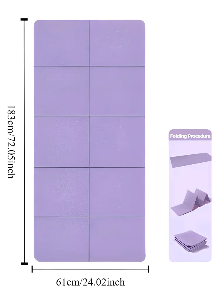 Foldable Yoga Mat Mute  Eco Friendly Folding Travel Fitness Exercise